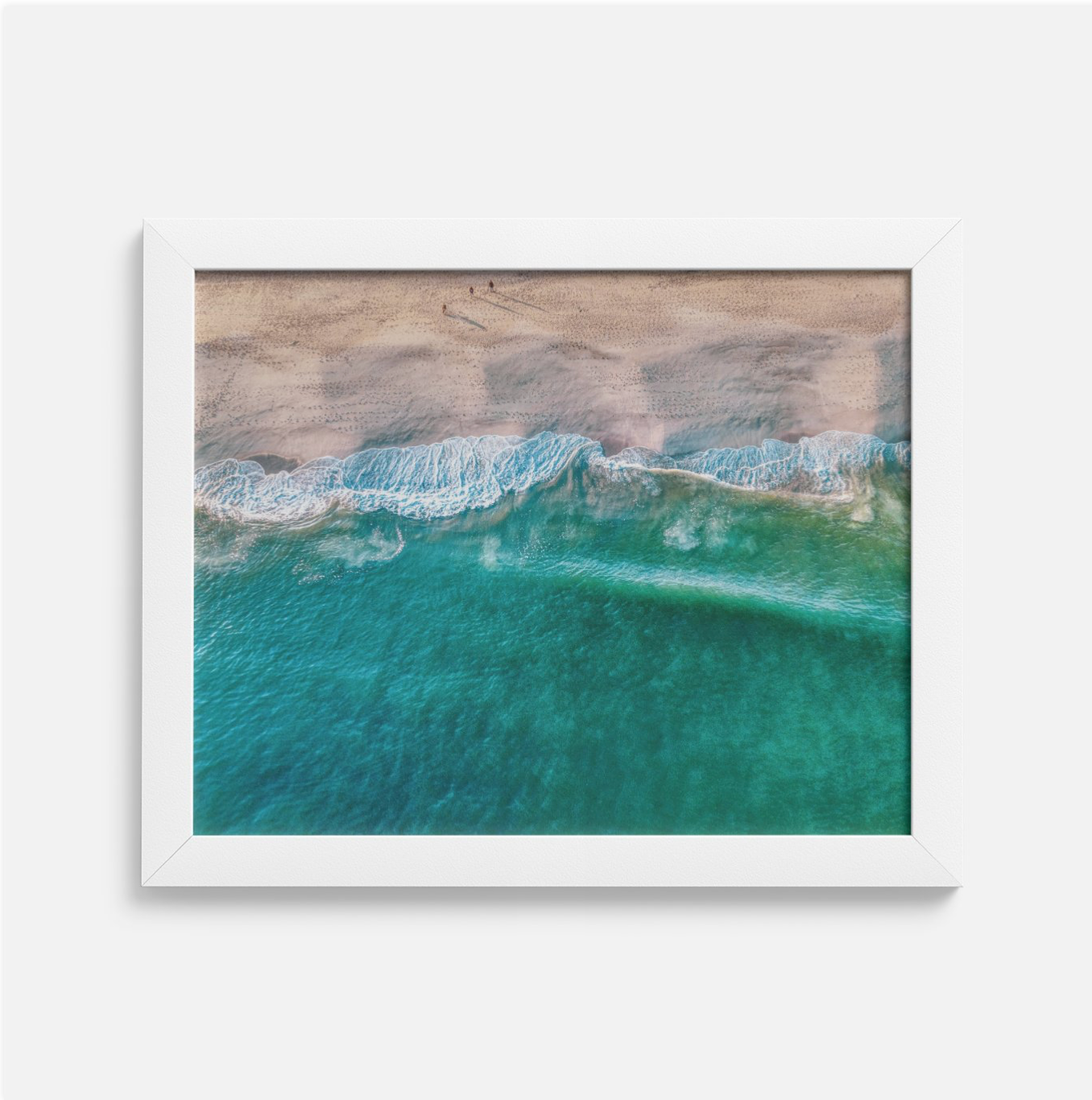 Framed Print Overhead Beach