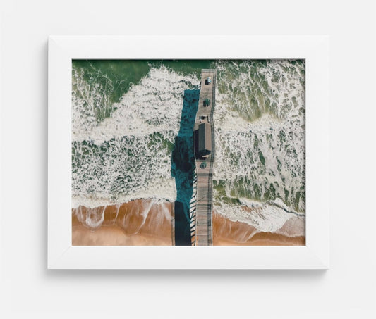 Framed Print Overhead of Belmar Fishing Club